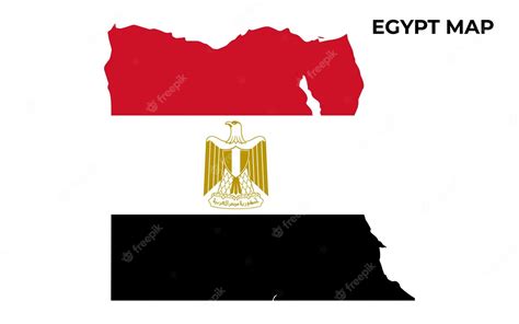 Premium Vector | Egypt National Flag Map Design Illustration Of Egypt ...