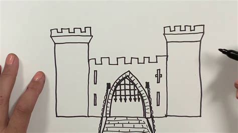 How To Draw A Medieval Castle