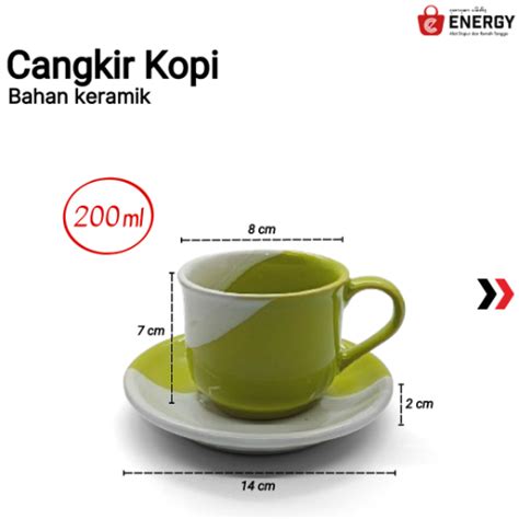 CANGKIR KOPI KERAMIK 200ML - Energy Bali