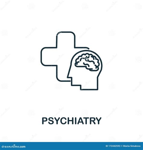 Psychiatry Symbol On People Silhouette Vector Illustration ...