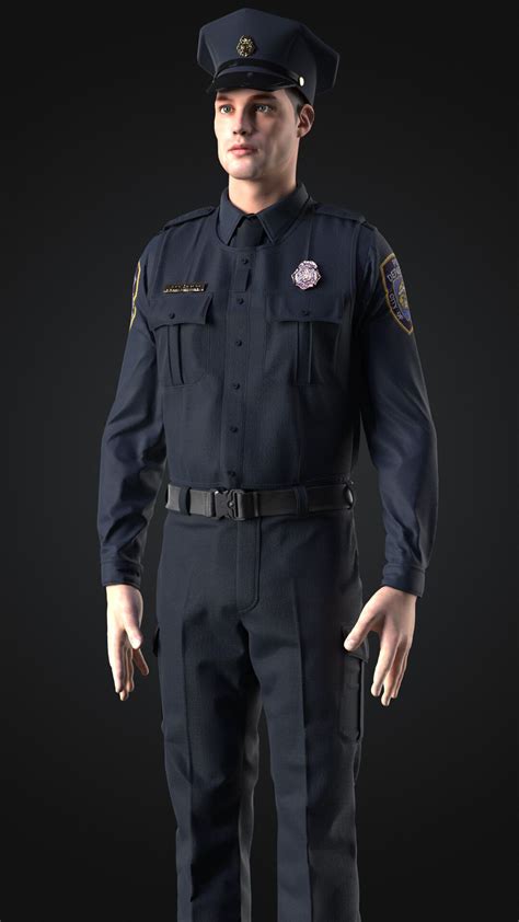 Police uniform / Practice in Marvelous designer, CGTailor