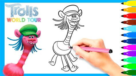 Coloring Cooper Trolls World Tour | Trolls Coloring Pages - YouTube