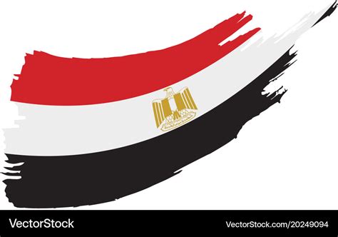 Egypt flag Royalty Free Vector Image - VectorStock