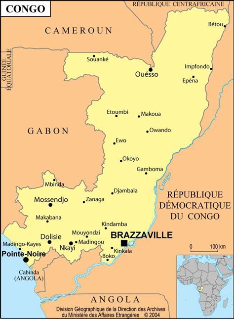 Carte de la République du Congo - Plusieurs cartes