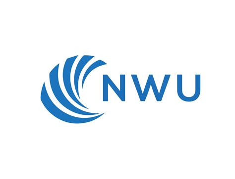 NWU letter logo design on white background. NWU creative circle letter ...