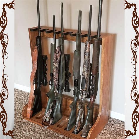 Oak Gun Rack Gun Rack Wooden Gun Rack Rifle Rack Shotgun