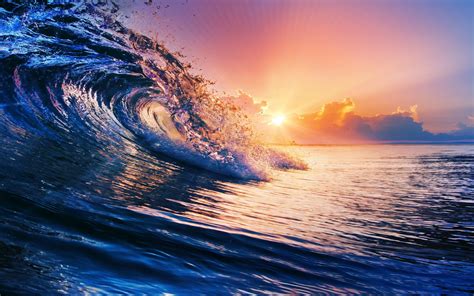 nature, Sunset, Sea, Waves, Clouds, Water, Colorful Wallpapers HD ...