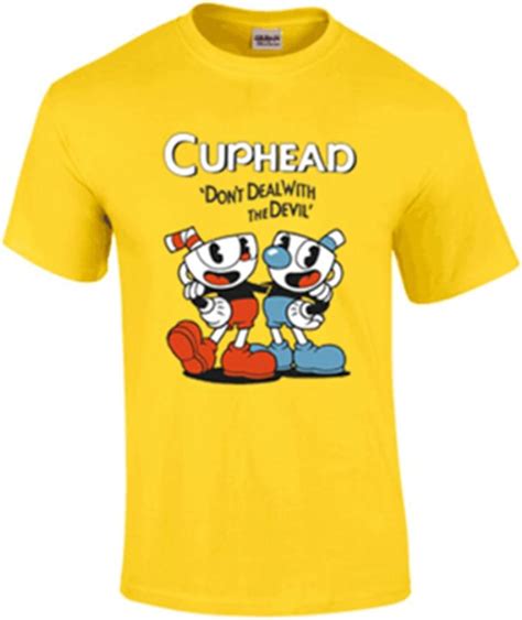 Jeylu Cuphead T-Shirt Short Sleeve T Shirts Cuphead Cosplay Costume ...