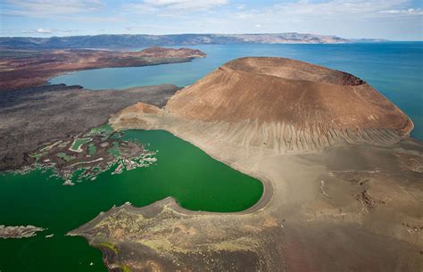 Scenic view of the craters in Lake Turkana, Kenya