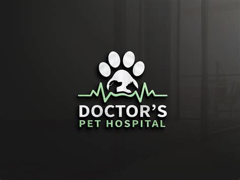 Pet Hospital Logo with 3d Mockup by Amna Ilyas on Dribbble