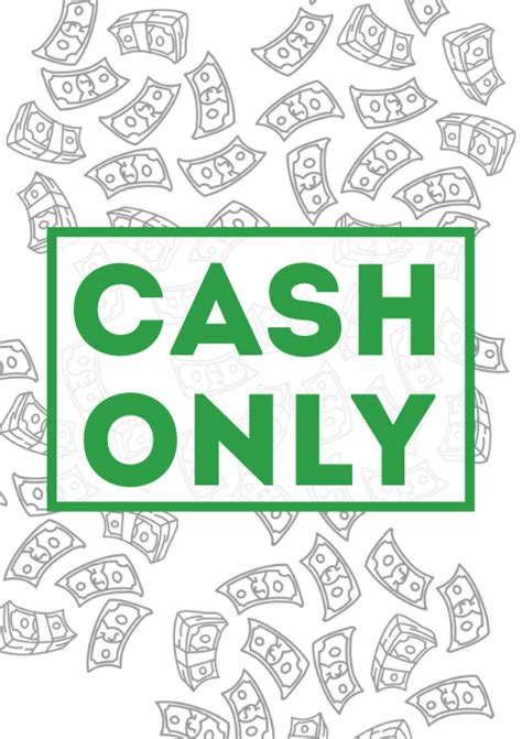 Copy of Cash Only Sign Printable | PosterMyWall