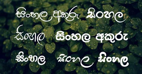 Sinhala fonts download - marbap