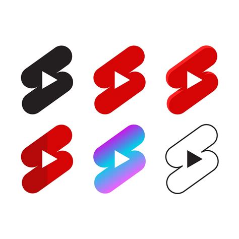 youtube short logo design 11504361 Vector Art at Vecteezy