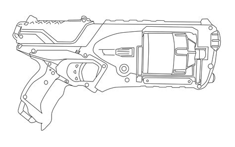 Nerf Gun Coloring Pages | Educative Printable