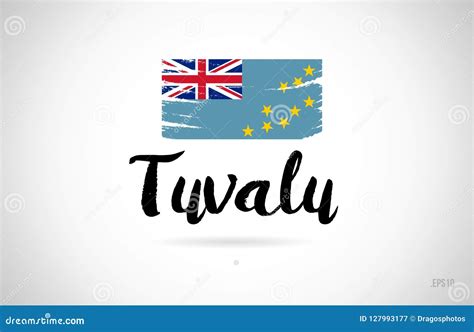 Tuvalu Country Flag Concept with Grunge Design Icon Logo Stock Vector ...