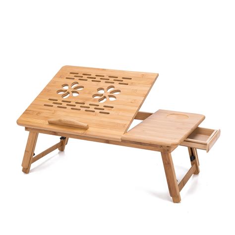 Multi Function Bamboo Lapdesk Table Laptop Stand Breakfast Trays Bed ...