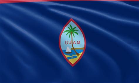 Premium Photo | Close up waving flag of guam flag symbols of guam