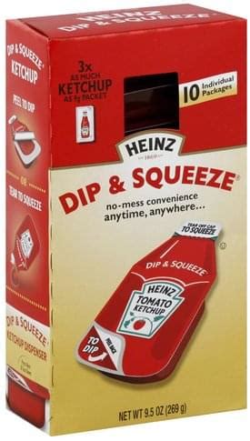 Heinz Dispenser Ketchup - 10 ea, Nutrition Information | Innit