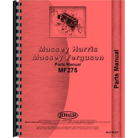 Massey Ferguson 275 Tractor Parts Manual