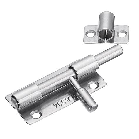 Stainless Steel Door Latch Sliding Lock Barrel Bolt Hasp Staple Gate ...