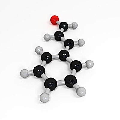 cinnamaldehyde molecule structure 3d model