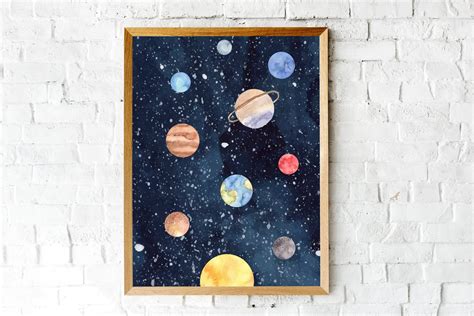 Solar System Wall Art Printable Wall Art Digital Download - Etsy