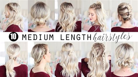 TEN Medium Length Hairstyles!!! | Twist Me Pretty - YouTube