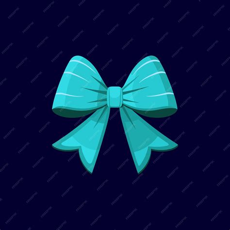 Premium Vector | Blue ribbon bow