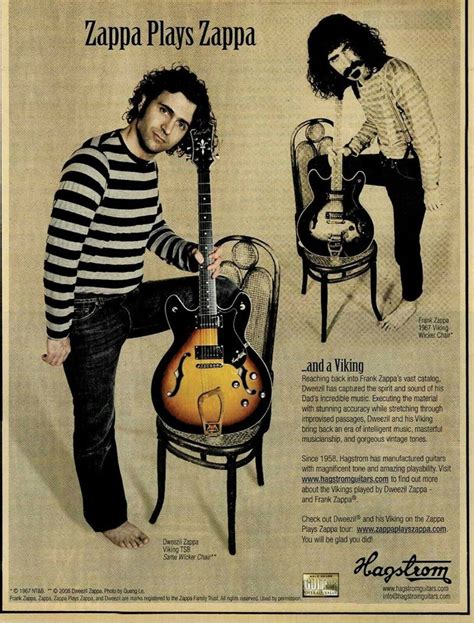 DWEEZIL & FRANK ZAPPA Hagstrom Guitars Zappa Plays Zappa Print Ad - Etsy