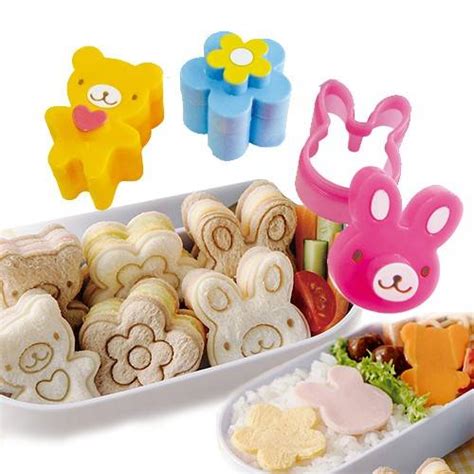 Japanese Bento Accessories Sandwich Cutter Small Animal and Flower ...