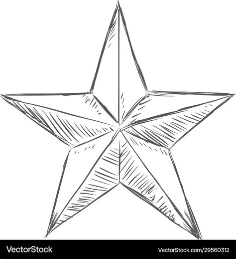 Sketch star Royalty Free Vector Image - VectorStock