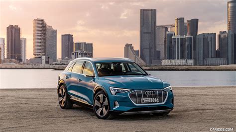 Audi e-tron | 2019MY (Color: Antigua Blue) | Front Three-Quarter