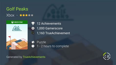 Golf Peaks Achievements | TrueAchievements