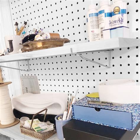 Buy Pegboard Shelves, 4 Pack Pegboard Shelf Brackets with Metal ...