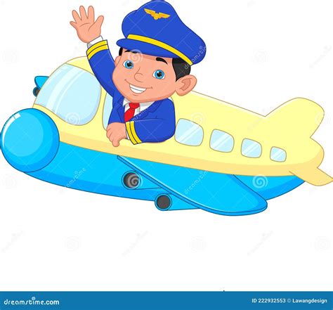 Young Pilot And Flight Vector Illustration | CartoonDealer.com #155255486