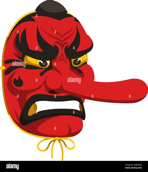 Tengu face mask, vector illustration Stock Vector Image & Art - Alamy