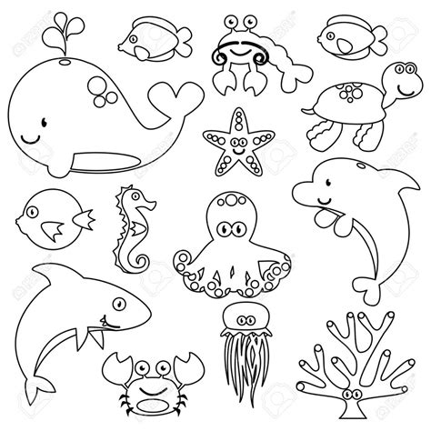 Sea Animals Drawing at GetDrawings | Free download