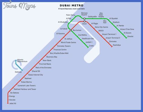 Dubai Metro Map - ToursMaps.com