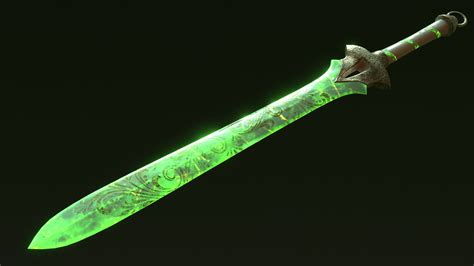 Fantasy Jade Weapon Set Model - TurboSquid 1940172