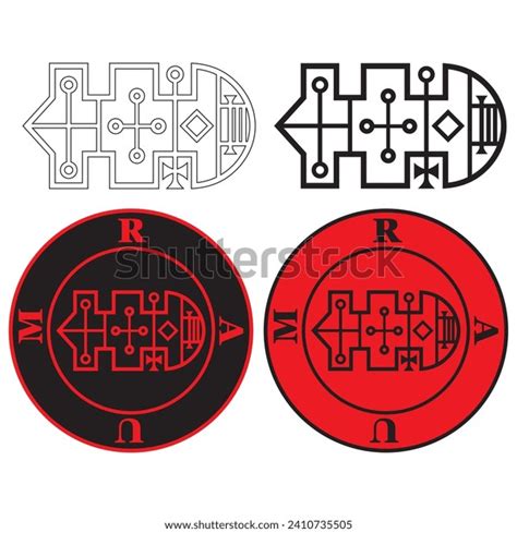 Sigil Raum Vector Illustration Goetia Demon Stock Vector (Royalty Free ...