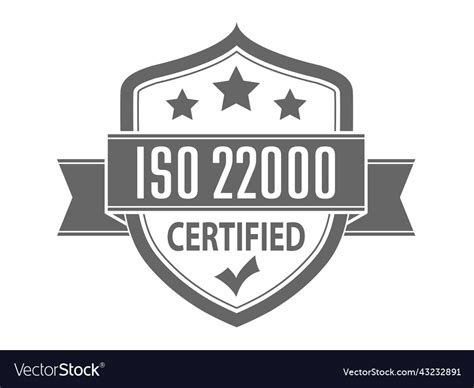 Iso 22000 the logo of standardization Royalty Free Vector