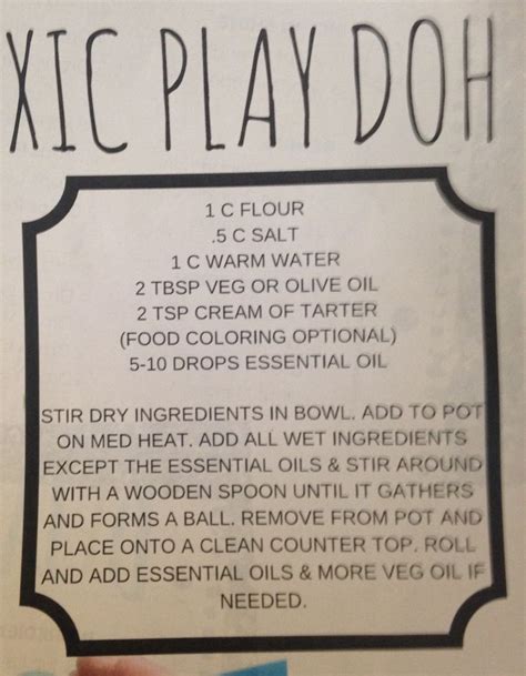 Non-Toxic Play Doh | Cream of tarter, Play doh, Ingredients