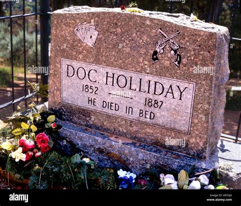 Doc Holliday's tombstone in Glenwood Springs Rocky Mountains Colorado ...