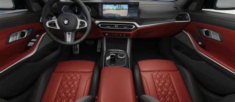 2023 BMW M340i Video Highlights Fiona Red Interior With Carbon Fiber ...