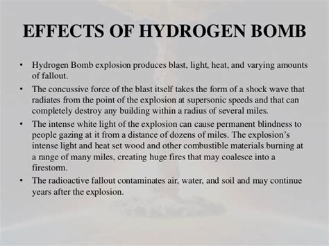 Thermonuclear bomb hydrogen bomb