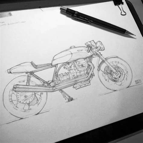 Cafe Racer Sketch - RocketGarage - Cafe Racer Magazine