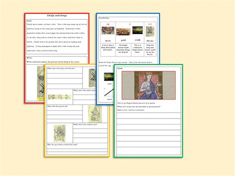 Anglo-Saxon SEN Worksheets: Chiefs & Kings | Teaching Resources