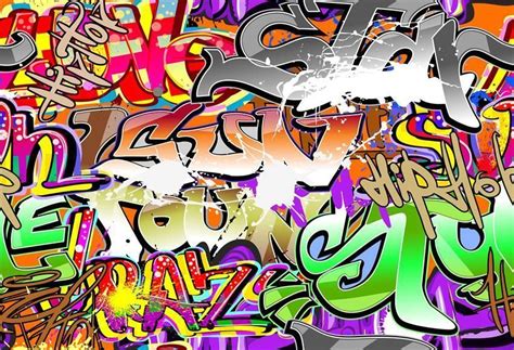 Hip Hop 70s 80s Graffiti Wall Photo Backdrop | Graffiti wall, Urban ...