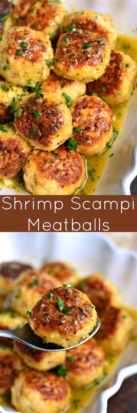 Shrimp Scampi Meatballs. Yes, these are SHRIMP MEATBALLS! Juicy, tender ...