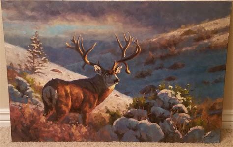 Brandon Bailey - Mule Deer Original 24x36 Oil Painting